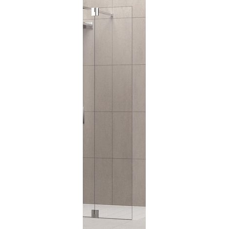 Volet pivotant pour paroi de douche fixe H195 cm largeur 37 cm verre transparent - Novellini