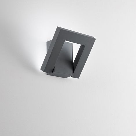 Applique Esterno Moderna Alluminio Antracite Led 12W 3000/4000K Ip54 (1/2)