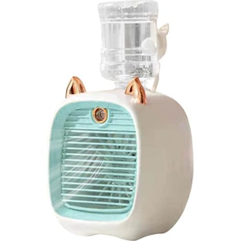 Tragbarer Ventilator mit Wassersprühfunktion, 1200-mAh-Akku, ABS-Gehäuse, 3 Geschwindigkeitsstufen, 270-ml-Wassertank, leise (1/5)