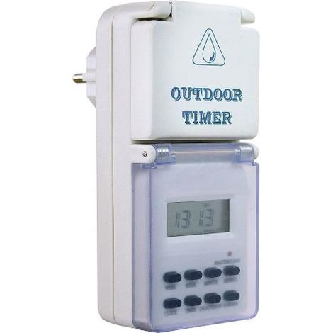 Wochen-Zeitschaltuhr digital 8 Programme IP44