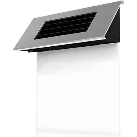 Plaques d'adresse extérieures, alimentées à l'énergie solaire, numéros d'adresse personnalisés, design moderne, fixées au mur d'une cour résidentielle. (1/5)