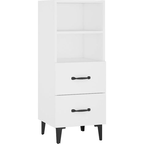Aparador-cómoda-mueble-organizador-cocina-salón-salón-comedor 345 x 34 x 90 cm-madera de ingeniería-blanco 020030274