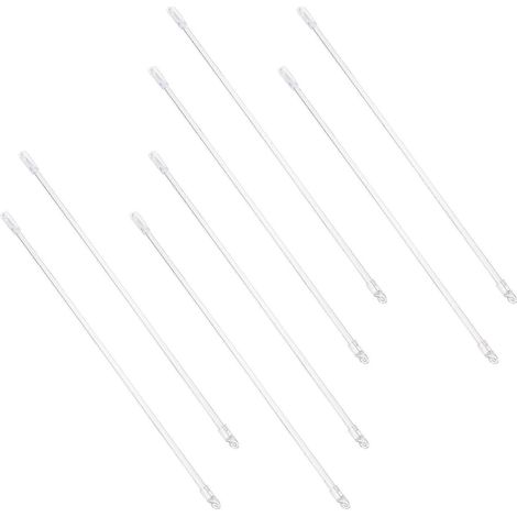 Lot de 8 tringles à stores vénitiens transparents, poignées pour stores verticaux (1/5)