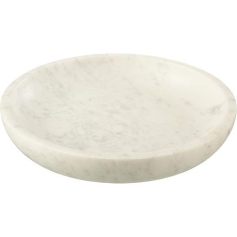 Coupelle Déco en Marbre "Glacier" 35cm Blanc (1/2)