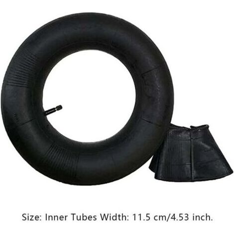 4.80/4.00-8 Fahrradschlauch mit Winkelventil für Anhänger, Rasenmäher, Schubkarre, Roller, 2 Stück, Schwarz (1/5)