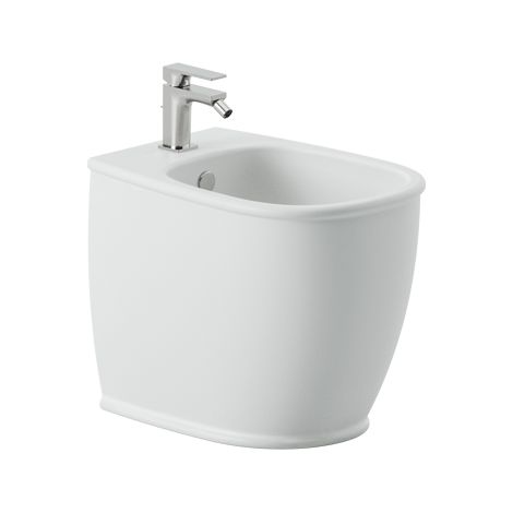 Bidet Atelier filomuro cm. 52x37 bianco lucido con fissaggio