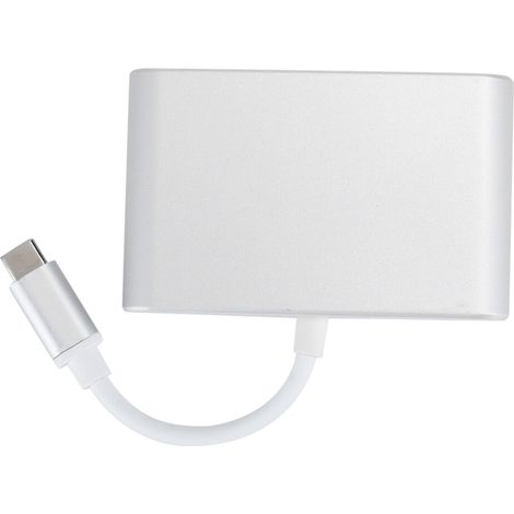 Hub USB-C, adaptateur multiport avec sortie vidéo HDMI ultra haute définition et fonctionnalité plug-and-play, port USB 3.0 à transmission haute vitesse, convient aux projecteurs, téléviseurs et autre