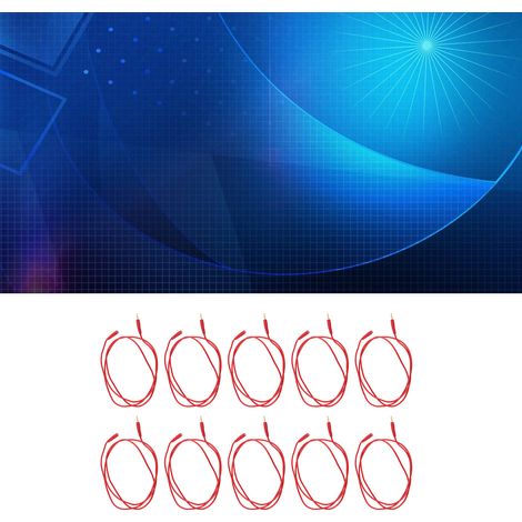 J70024 Bananenstecker-Prüfleitung, 2 mm Prüfdraht, 2 bis 2 vergoldete Messing-Prüfleitung, verkauft in 10er-Packungen (rot). (1/5)