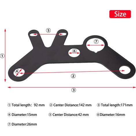 Support Moto Universel Support Compteur Support Guidon Fixation Cadran (1/5)