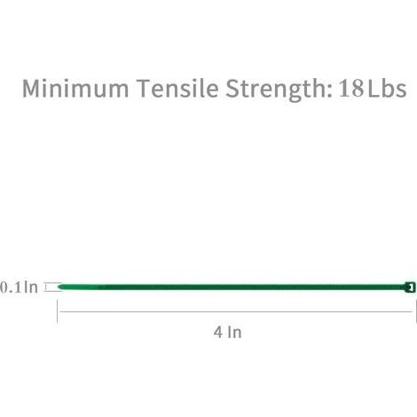 1000 colliers de serrage professionnels vert foncé, 100 mm x 2,5 mm, autobloquants, résistants aux UV, idéaux pour une utilisation intérieure et extérieure.