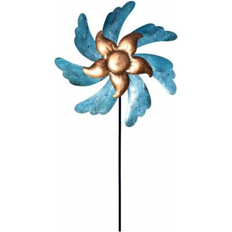 Moulin à vent en fer pour la décoration de jardin, répulsif à oiseaux électrique