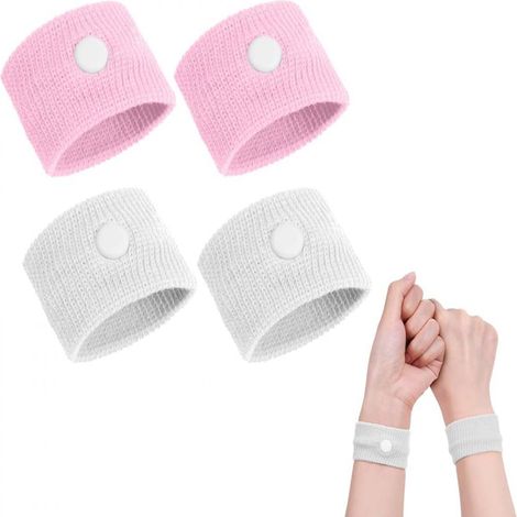4 Bracelets d'acupression, coton doux, technologie points de pression, anti-nausée voyage (1/5)