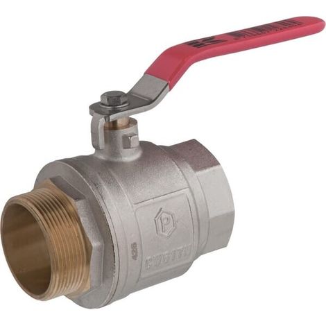V谩lvula de bola BSP hembra/macho 2" con palanca de acero inoxidable UNIVERSAL KS2MKR (1/3)