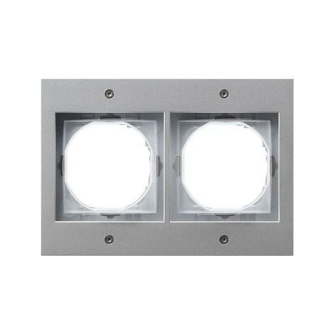 GIRA 021265 CADRE DE FINITION 2 POSTES TX44 (WG UP) ALUMINIUM COULEUR