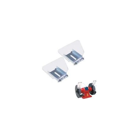 Visière meuleuse d'établi Protection outil Acier inoxydable, compatible 125/150mm Bricoleurs, artisans (1/4)
