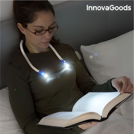 Lampe de Lecture - InnovaGoods - Lampe Livre - Flexible - 4 LED - Piles AA (1/4)