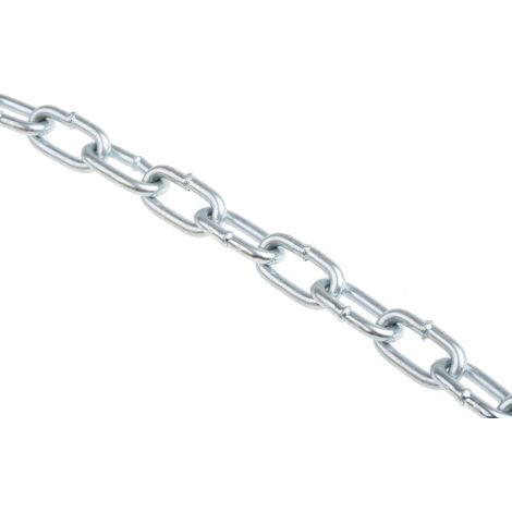 Chaîne de liaison, Acier Plaqué Zinc, dia. 2.5mm, longueur 14mm, 37 kg de charge ( Prix pour Boîte de 10 Mètres )