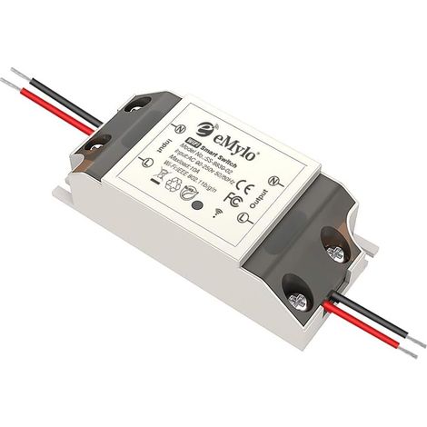 Commutateur WiFi intelligent Interrupteur d'éclairage WiFi universel Smart Home DIY Module de relais sans fil Télécommande Minuterie Commande vocale avec Alexa, Google Home Via Android IOS 1Pack (1/5)