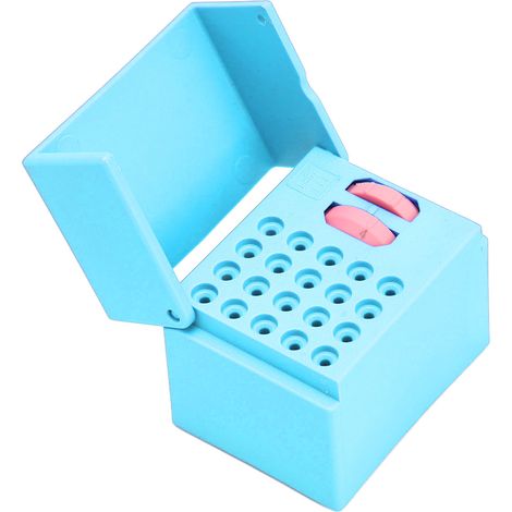 Boîte de rangement autoclavable pour instruments endodontiques, porte-limes dentaires professionnel avec échelle de mesure, bleu clair, stérile et durable. (1/5)