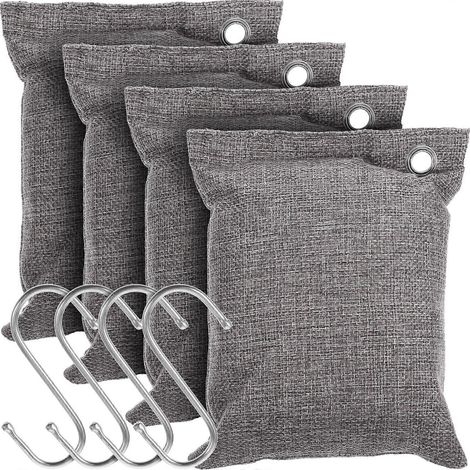 lot de sacs de charbon de bambou purificateurs d'air, sacs de charbon de bambou activé, absorbeurs d'odeurs d'intérieur (1/5)