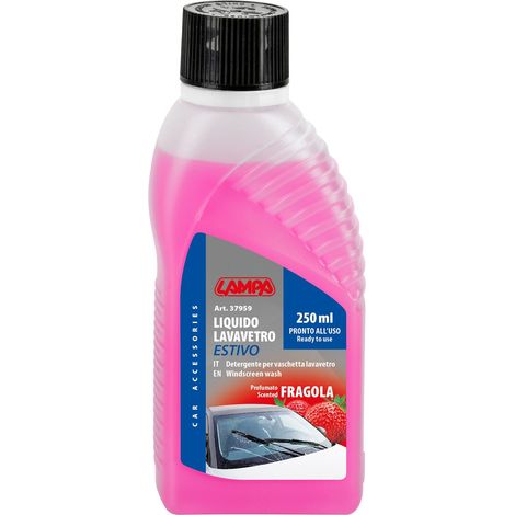 Liquido lavavetro estivo profumato, pronto all'uso - Fragola - 250 ml