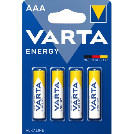 4 piles LR03 AAA VARTA ENERGY ALCALINE (1/2)