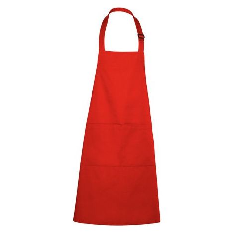 Delantal largo de cocina con tirante con cierre plástico BENOIT ROLY JR Rojo