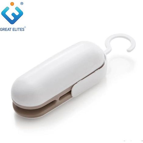 Mini scelleuse de sacs, scelleuse thermique portable, scelleuse et coupeuse 2 en 1 - Gris (1/4)