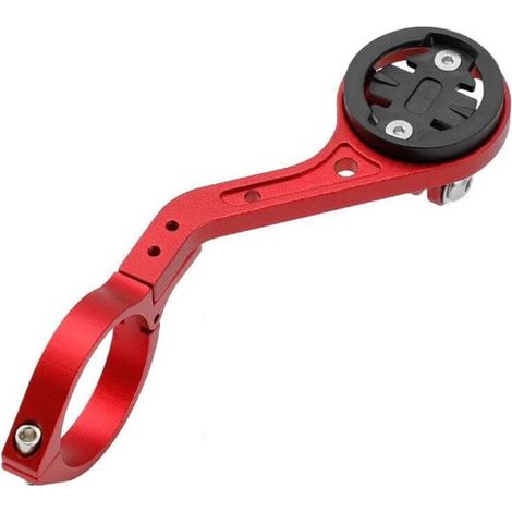 Support de compteur de vélo extensible - Support de compteur de vélo avant - Fixation pour guidon - Avec sangle pour lampe torche - Rouge - Trois options de base rouge0 (1/5)