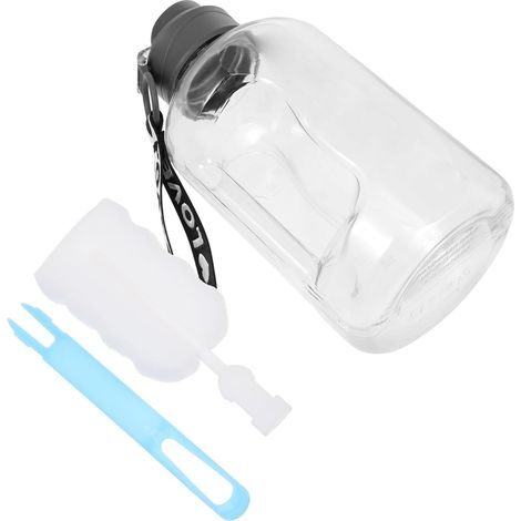 Gourde isotherme grande capacité 1700 ml, en plastique gris, pour le sport, la randonnée et le fitness (1/5)