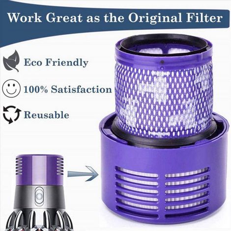 Filtre V10 - Filtre HEPA de Remplacement pour Aspirateur Cyclone V10 Animal V10 Nettoyage Total SV12 - 2 Pièces (1/5)