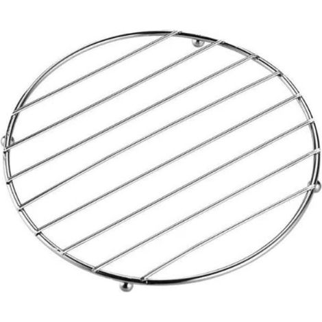 Runder Kühlrost, Kochrost aus Edelstahl für Backofen, Grill und Dampfgaren, Zubehör für Gebäck und Drehspieß, 1 Stück.