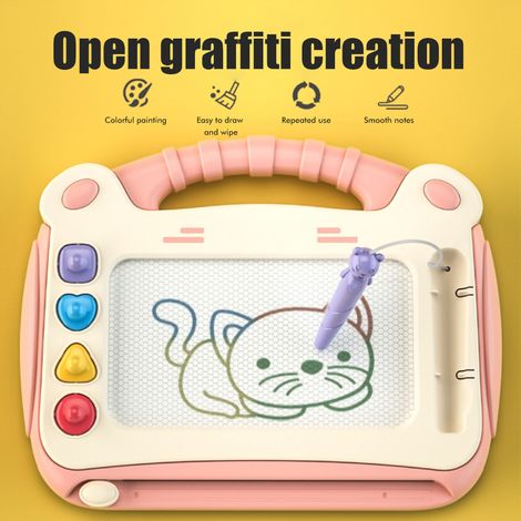 Tableau magnétique pour enfants, ardoise dessin garçon fille, cadeau Noël anniversaire, bleu, avec pieds, boîte postale (1/5)