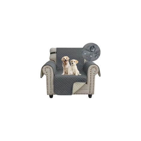 Housse Canapé 1 Place, Impermeable Housse de Canapé avec Accoudoirs, Protege Canape Chat Chiens Griffures Antidérapante
