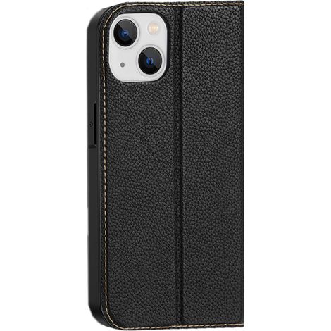 Echtleder-Handyhülle im Brieftaschenstil für iPhone 14 Pro Max, kratzfest und ultradünn, mit verstecktem Magnetverschluss. (1/2)
