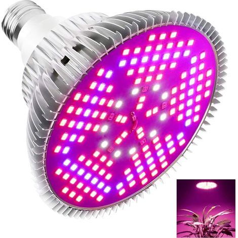 Lampe de Plante, 100W E27 LED Spectre Complet Plante Cultive la Lampe Horticole de Lumière Croissante, pour Plant Avec des Fleurs et des Légumes Intérieur/Serre/Jardin (1/5)