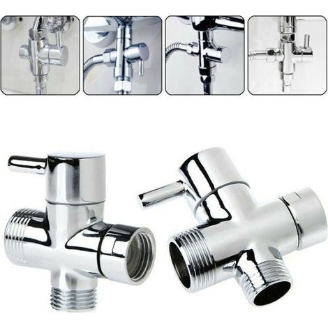Robinet Inverseur 3 Voies De Remplacement Robinet De Douche 1/2" 3/4" 79352 (1/2)
