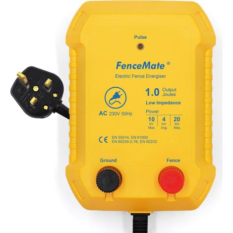 Électrificateur de clôture électrique de sortie 230 V 1 Joule Alimentation secteur Basse impédance pour moyenne 4 km jusqu'à 20 km Chargeur de clôture pour protéger le bétail et la volaille (1/5)