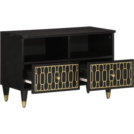 Meuble TV Banc TV Armoire TV 70x33x46 cm Bois massif de manguier (1/5)
