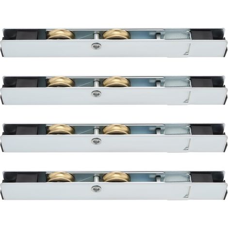 4 Pièces Rouleau de Porte Coulissante de Patio 158x20x12mm Double Roue en Cuivre Poulie Coulissante pour Bois Aluminium Porte Push-pull Fenêtre Porte Moustiquaire (1/5)