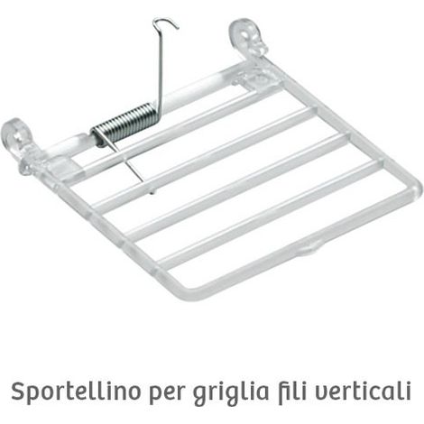 Sportellino in plastica per gabbie - griglia fili verticali