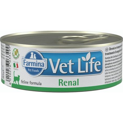 Gato farmina vet life natural diet cat renal - comida hÚmeda para gatos - 85g