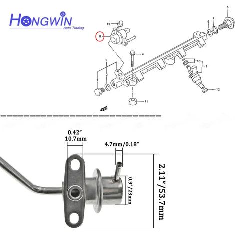 Passend für Suzuki Kraftstoffeinspritzdruckregler 15160-58B00 96068642 (1/4)