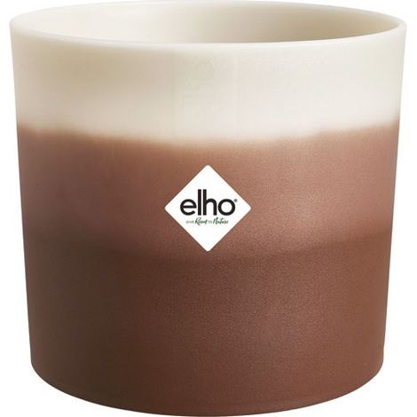 Pot Rond Colour Gradient Marron Cèdre Design Dégradé Tendance, Durable Et Léger - Elho Bv