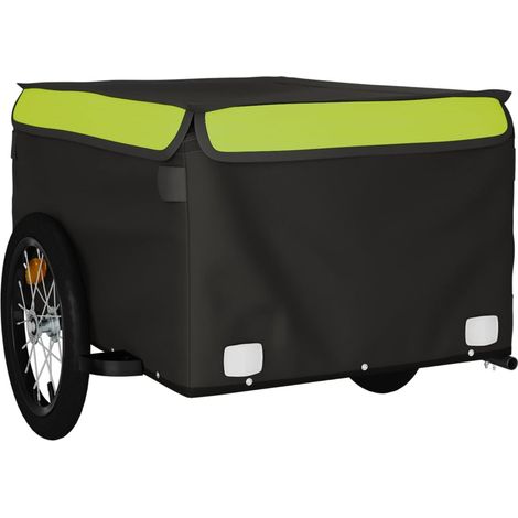 Remorque chariot transport de vélo 45 kg fer vert (1/5)