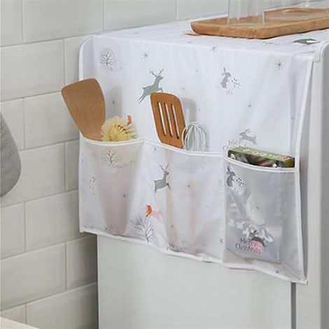 Housse supérieure pour sèche-linge, housse anti-poussière pour machine à laver, housse pour machine à laver à imprimé animal, accessoires pour la maison.