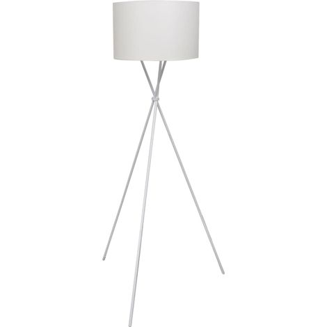 vidaXL Lampadaire avec support haut Blanc