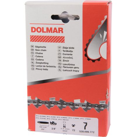 Dolmar 528099772 S-70 Kettensägenkette 20"/50 cm • 72 Glieder • 3/8" • 1,5 mm
