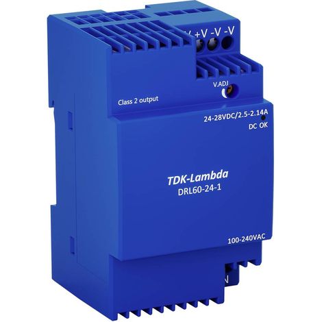 TDK-Lambda DRL60-24-1 Alimentation rail DIN 24 V 2.5 A 60 W Contenu 1 pc(s) (1/3)