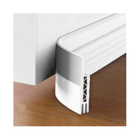 Bande D'étanchéité Pour Bas De Porte 100 Cm X 5 Cm Bande D'étanchéité Pour Bas De Porte Blanc Bande D'étanchéité En Silicone Souple Faible Bruit Anti-Poussière Air Froid Anti Souris Insecte Noir (1/5)